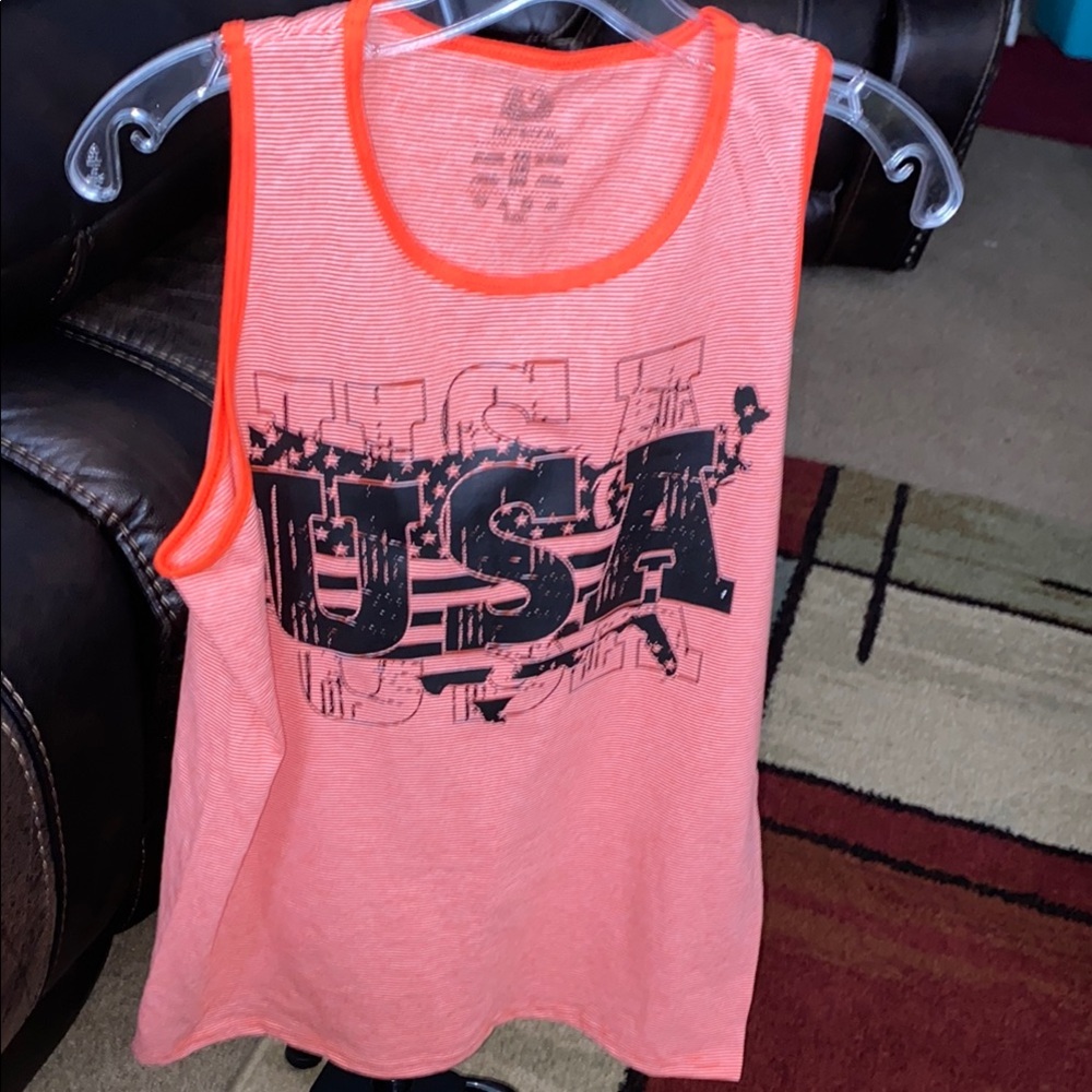 Fruit of the Loom Orange USA Kids Tank Top